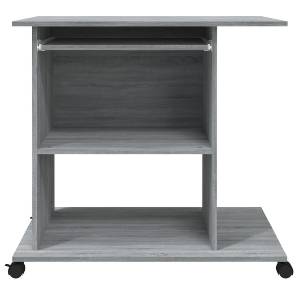 vidaXL Desk Sonoma Grey 80x50x75 cm Engineered Wood