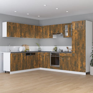 vidaXL Wall Cabinet Lyon Smoked Oak 50x31x60 cm Engineered Wood