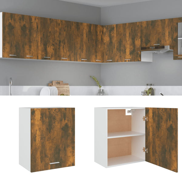 vidaXL Wall Cabinet Lyon Smoked Oak 50x31x60 cm Engineered Wood