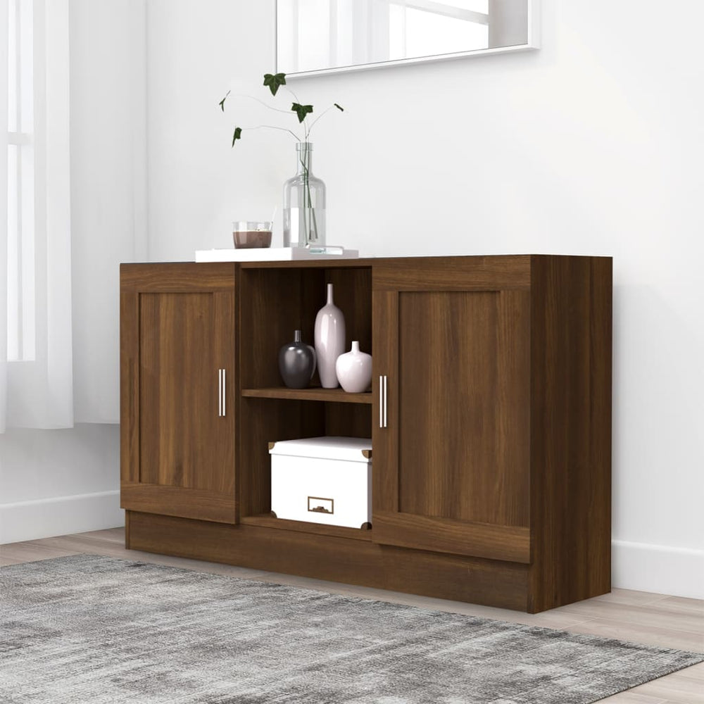 vidaXL Sideboard Brown Oak-Look 120x30.5x70 cm Engineered Wood
