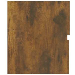 vidaXL Bathroom Cabinet Smoked Oak 80x38.5x45 cm Engineered Wood