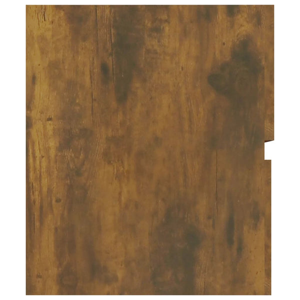vidaXL Bathroom Vanity Smoked Oak 90x38.5x45 cm Engineered Wood