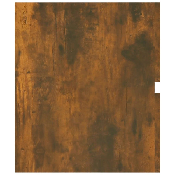 vidaXL Bathroom Cabinet Smoked Oak 100x38.5x45 cm Engineered Wood