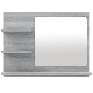vidaXL Bathroom Mirror Grey Sonoma 60x10.5x45 cm Engineered Wood