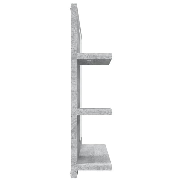 vidaXL Bathroom Mirror Grey Sonoma 60x10.5x45 cm Engineered Wood