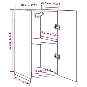 TV-Schrank Räuchereiche Hängend 60cm