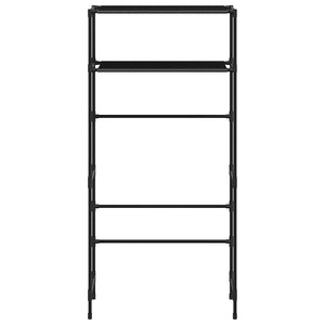 vidaXL Washing Machine Rack 2 Shelves Black 69x28x143 cm Iron