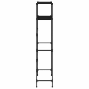 vidaXL Washing Machine Rack 2 Shelves Black 69x28x143 cm Iron
