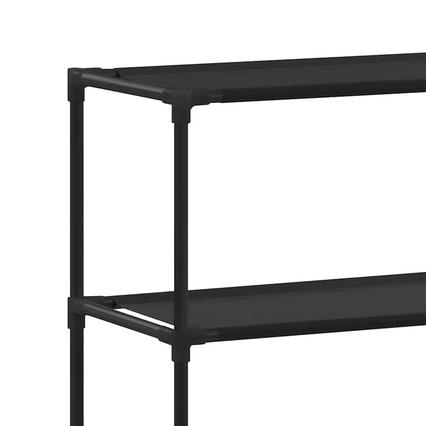 vidaXL Washing Machine Rack 2 Shelves Black 69x28x143 cm Iron