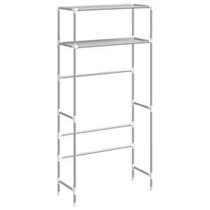 vidaXL Washing Machine Rack with 2 Shelves Grey 69x28x143 cm Iron