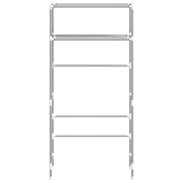 vidaXL Washing Machine Rack with 2 Shelves Grey 69x28x143 cm Iron