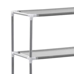vidaXL Washing Machine Rack with 2 Shelves Grey 69x28x143 cm Iron