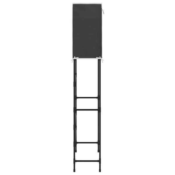 vidaXL Washing Machine Rack 2 Tiers Black 71x29.5x170.5 cm Iron