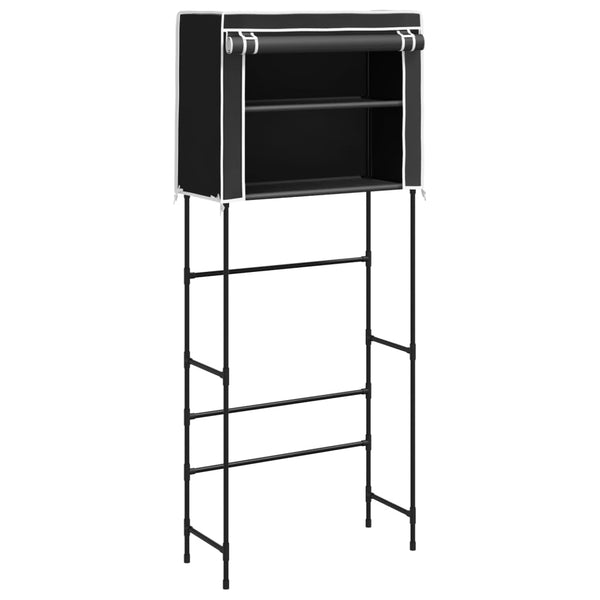 vidaXL Washing Machine Rack 2 Tiers Black 71x29.5x170.5 cm Iron