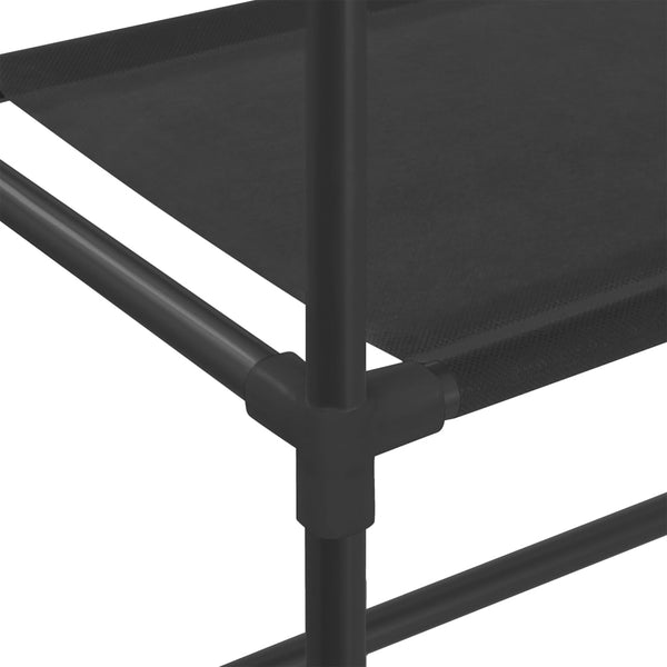 vidaXL Washing Machine Rack 2 Tiers Black 71x29.5x170.5 cm Iron