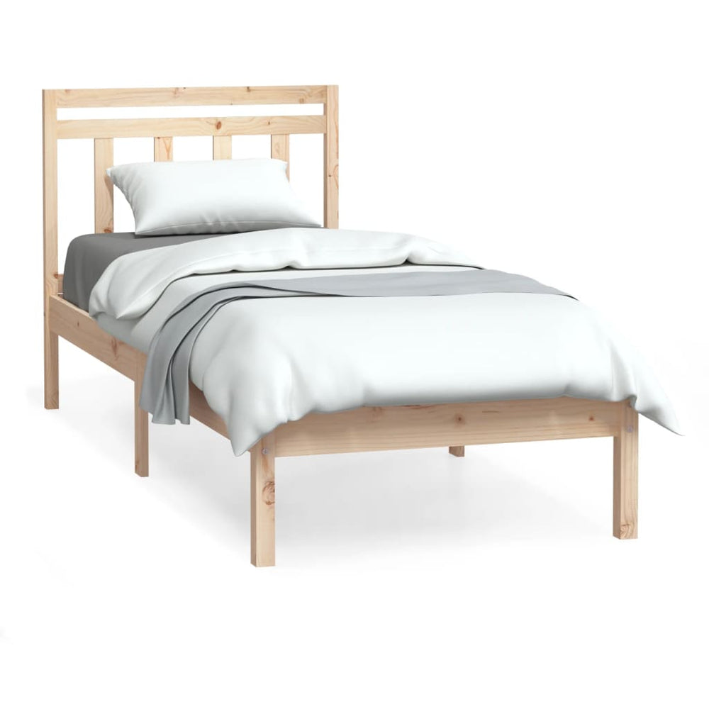 vidaXL Solid Wood Bed 75x190 cm