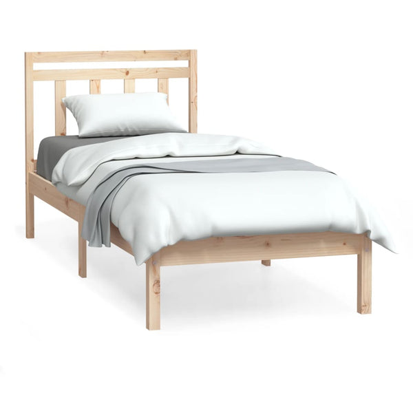 vidaXL Solid Wood Bed 75x190 cm