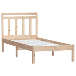 vidaXL Solid Wood Bed 75x190 cm
