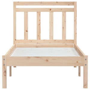 vidaXL Solid Wood Bed 75x190 cm