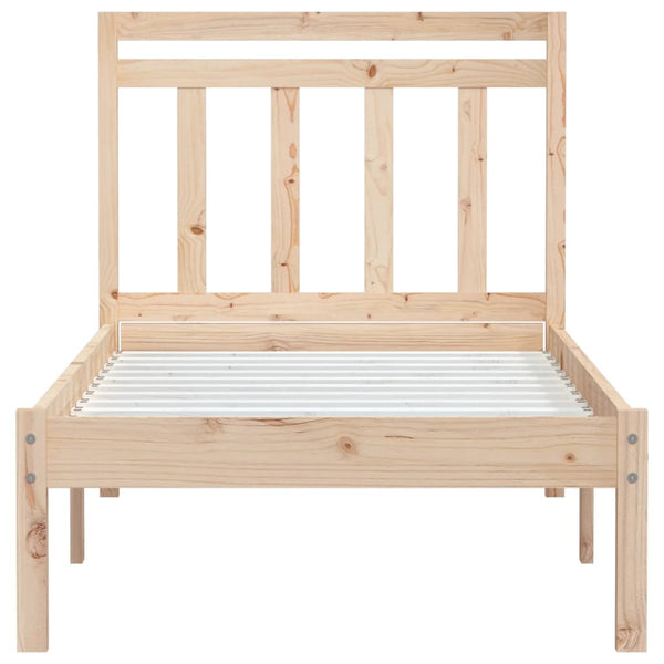 vidaXL Solid Wood Bed 75x190 cm