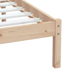 vidaXL Solid Wood Bed 75x190 cm