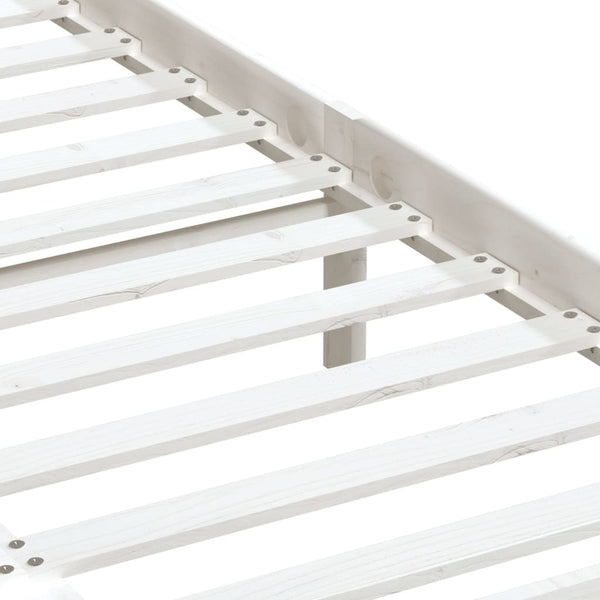 vidaXL Solid Pine Bed White 140x190 cm