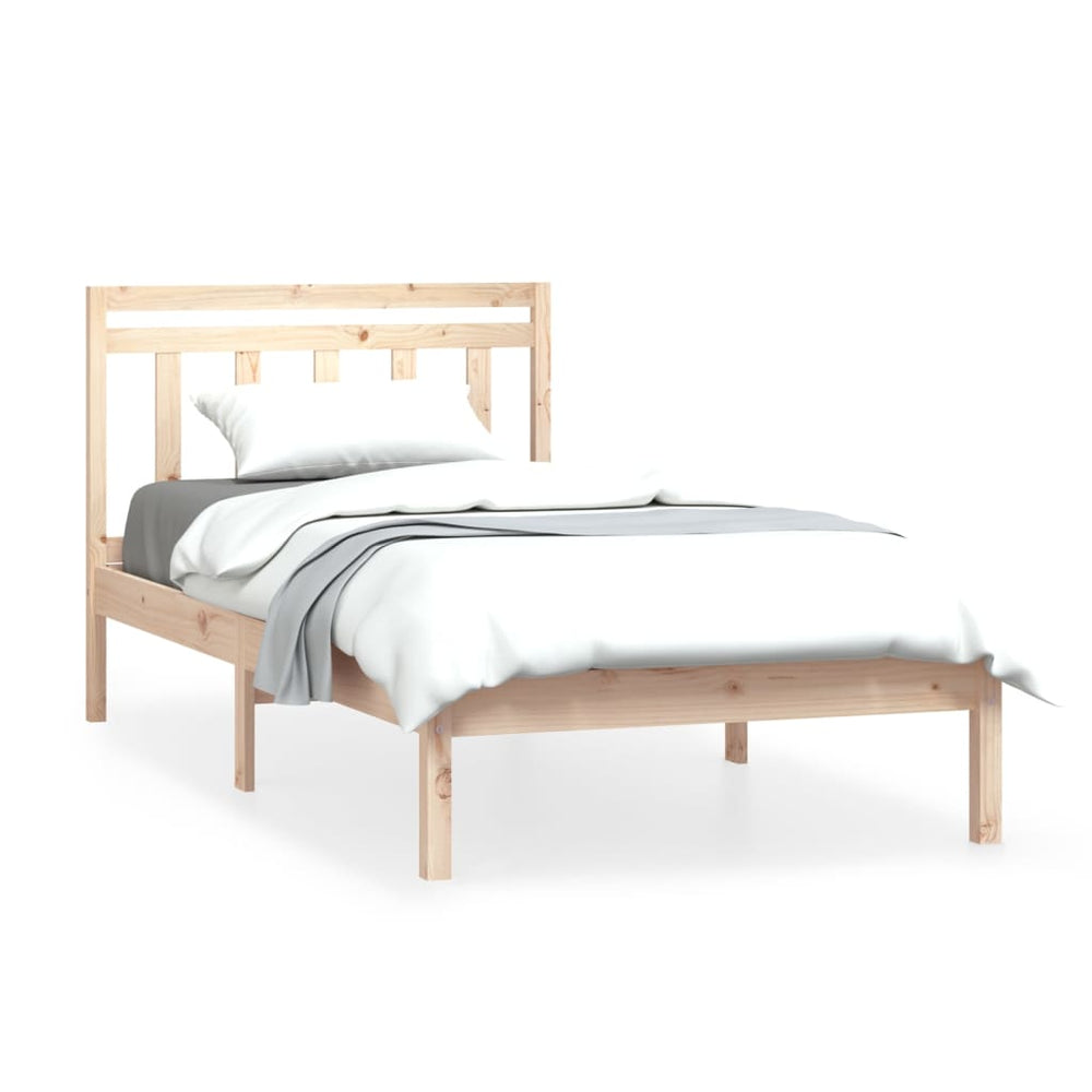 vidaXL Solid Pine Bed 100x200 cm