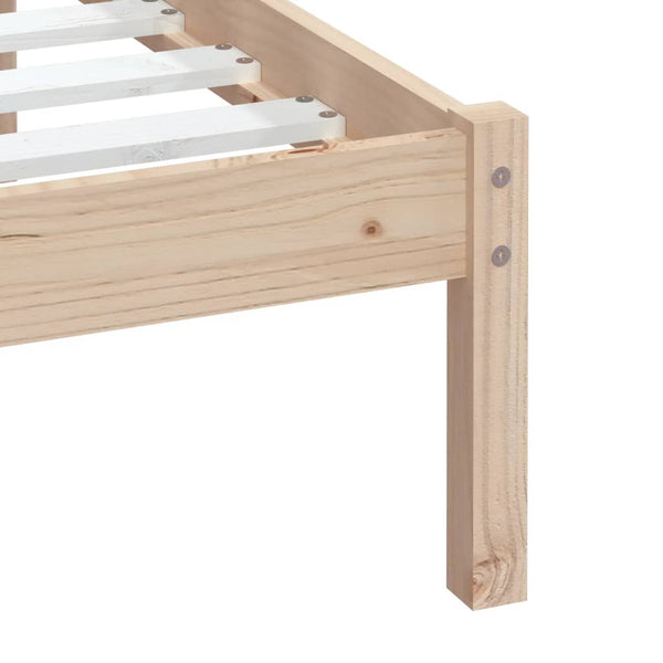 vidaXL Solid Pine Bed 100x200 cm