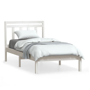 vidaXL Solid Wood Bed White Pine 100x200 cm