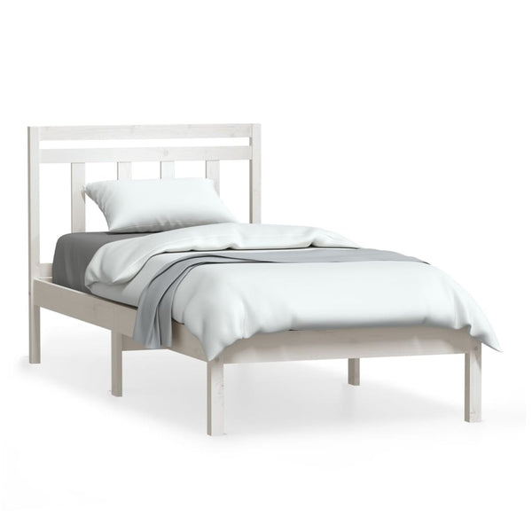 vidaXL Solid Wood Bed White Pine 100x200 cm