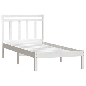 vidaXL Solid Wood Bed White Pine 100x200 cm
