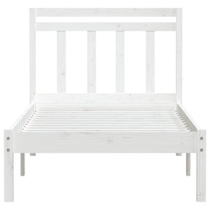 vidaXL Solid Wood Bed White Pine 100x200 cm