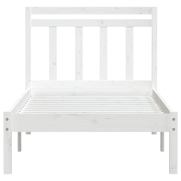 vidaXL Solid Wood Bed White Pine 100x200 cm