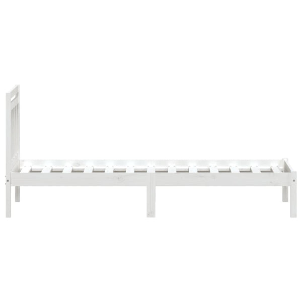 vidaXL Solid Wood Bed White Pine 100x200 cm