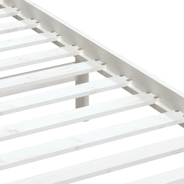 vidaXL Solid Wood Bed White Pine 100x200 cm