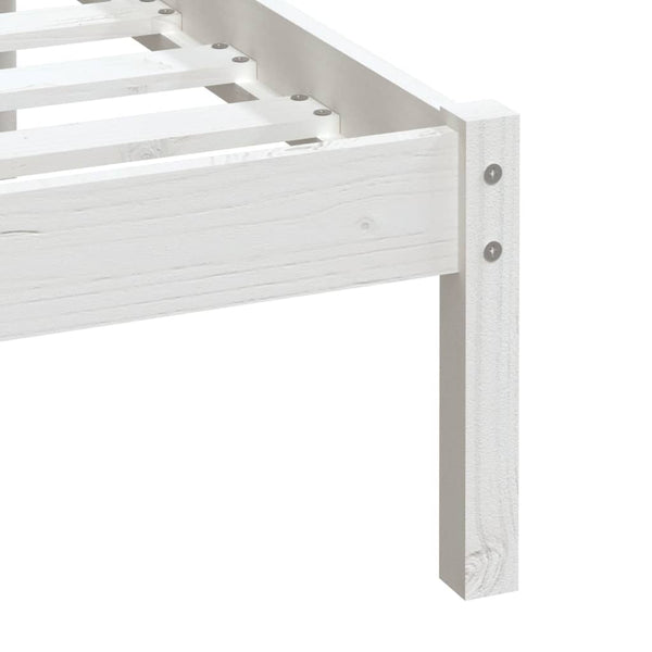 vidaXL Solid Wood Bed White Pine 100x200 cm