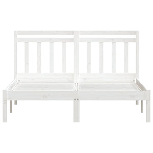 vidaXL Solid Pine Bed White 140x200 cm