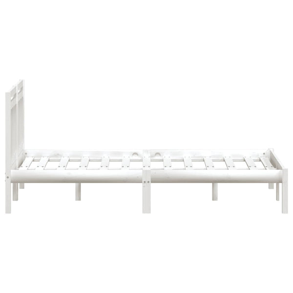vidaXL Solid Pine Bed White 140x200 cm