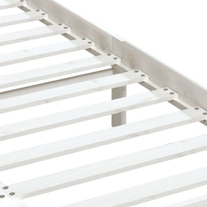 vidaXL Solid Pine Bed White 140x200 cm