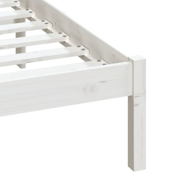 vidaXL Solid Pine Bed White 140x200 cm