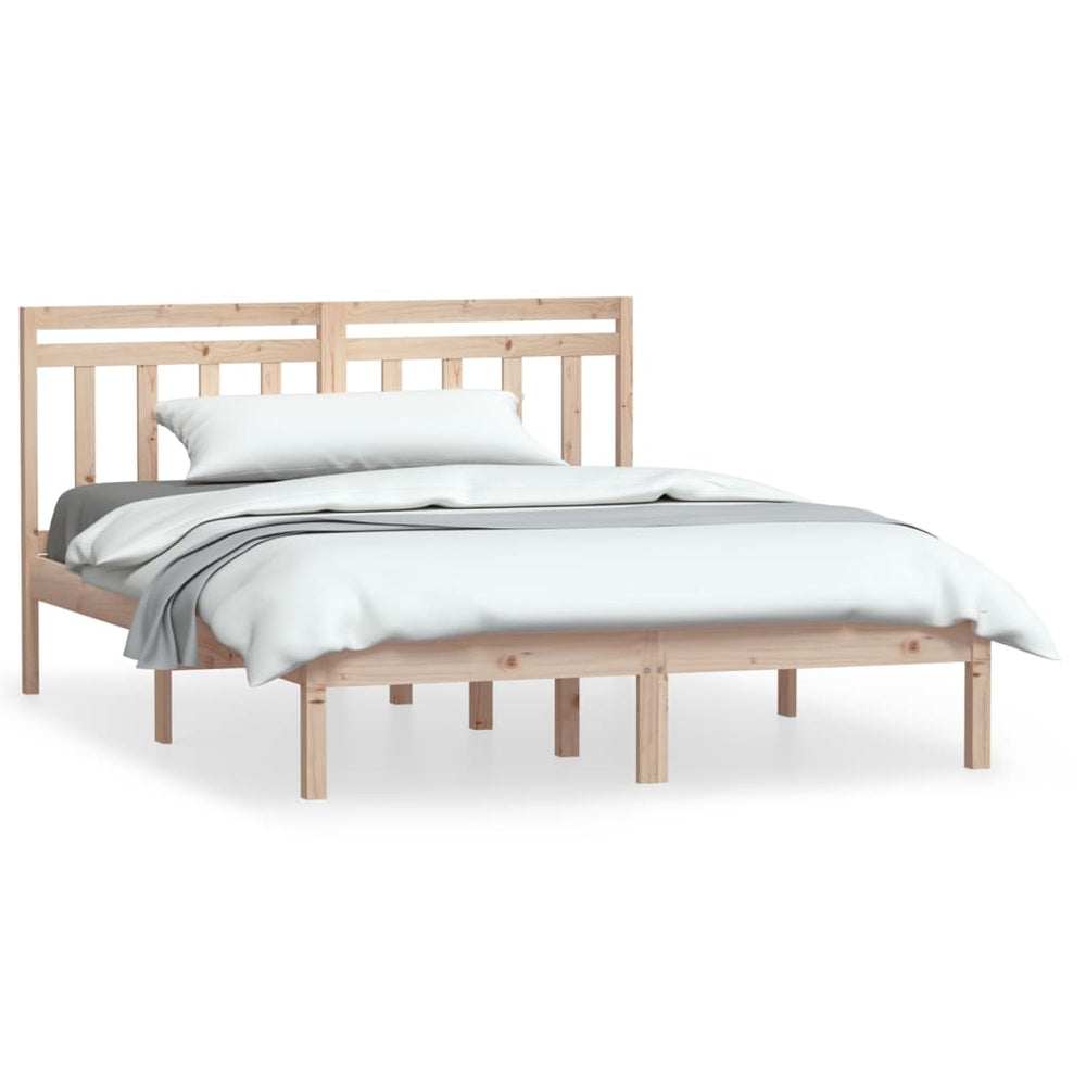 vidaXL Solid Wood Bed 150x200 cm