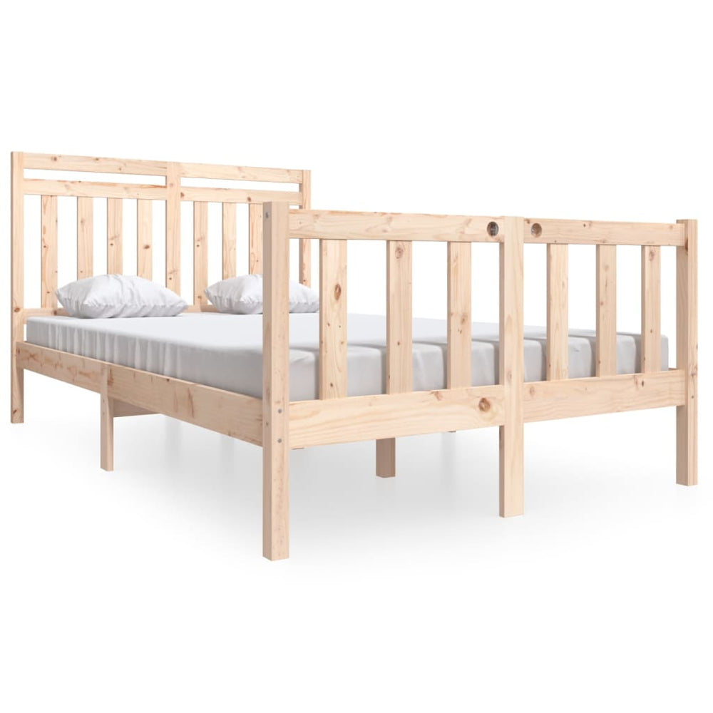 vidaXL Solid Wood Bed 140x200 cm