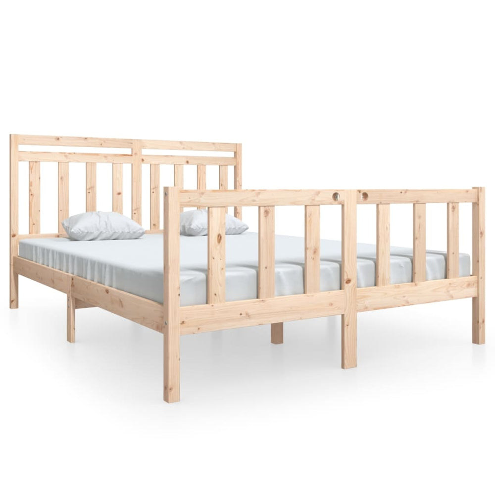 vidaXL Solid Wood Bed 160x200 cm