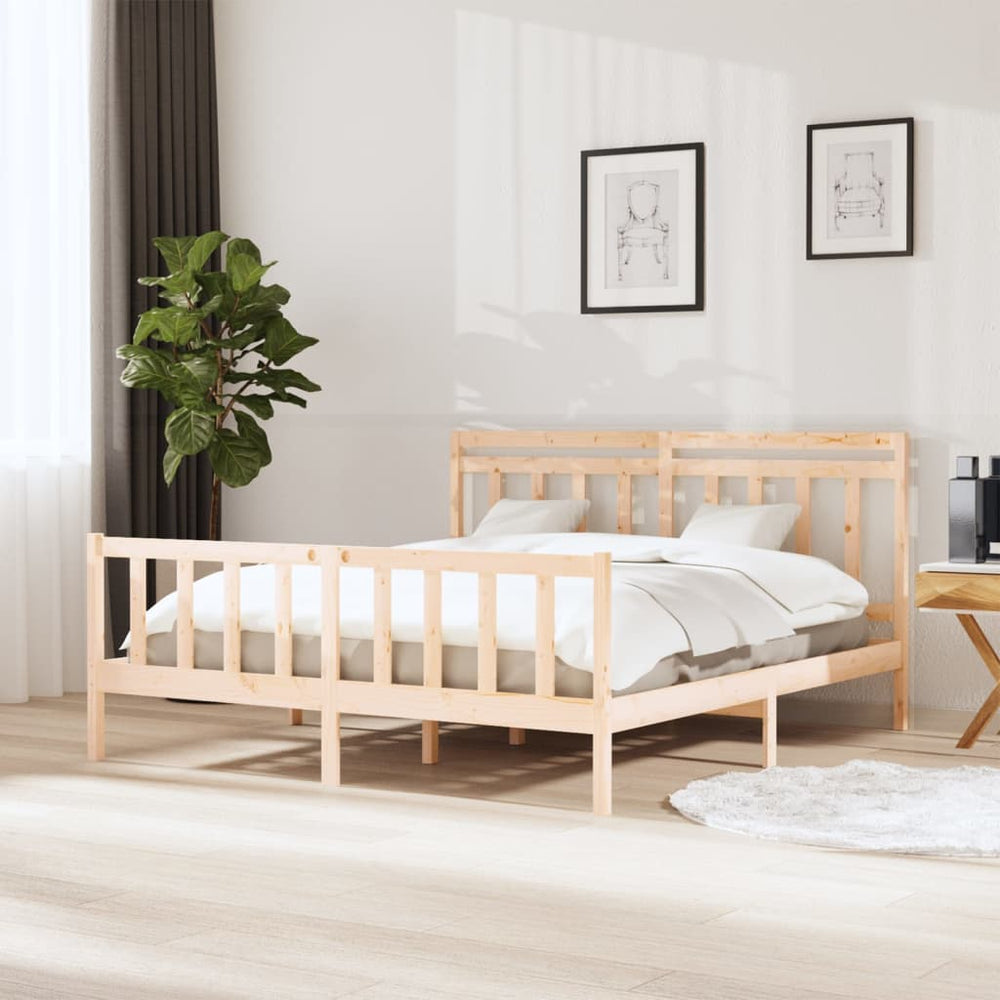 vidaXL Solid Wood Bed 160x200 cm