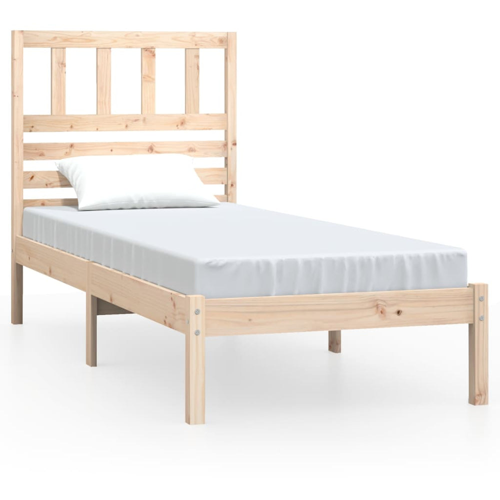 vidaXL Solid Wood Bed 75x190 cm Pine