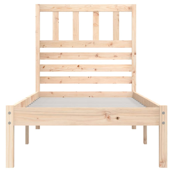 vidaXL Solid Wood Bed 75x190 cm Pine