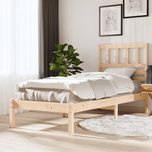 vidaXL Solid Wood Bed 75x190 cm Pine
