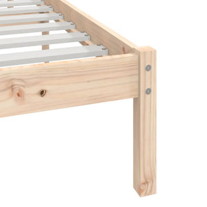 vidaXL Solid Pine Wood Bed Frame 135x190 cm