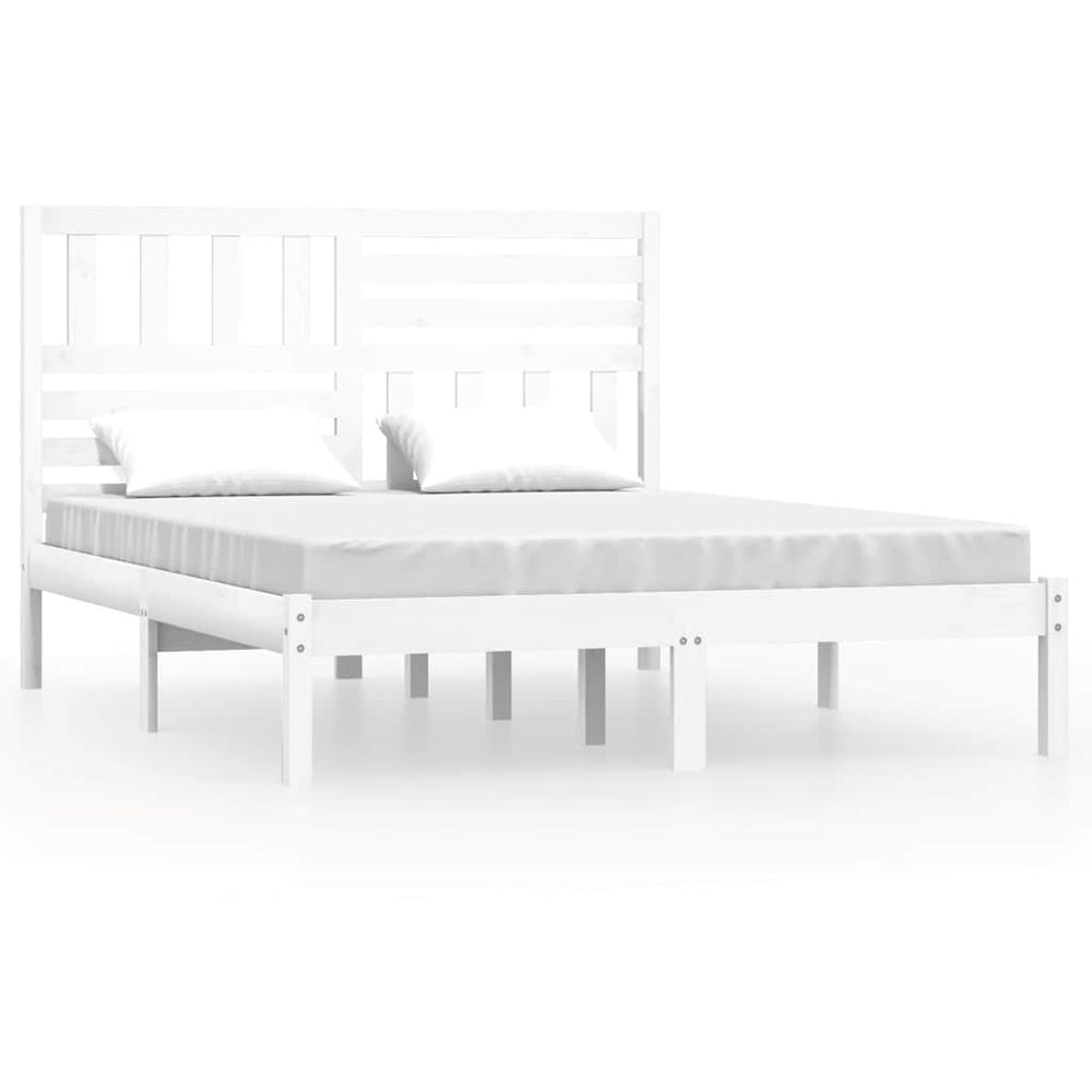 vidaXL Solid Pine Bed White 140x200 cm