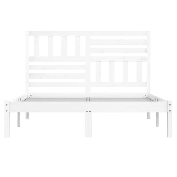 vidaXL Solid Pine Bed White 140x200 cm